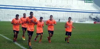 Jogadores do Remo participaram de uma movimentação no Baenão