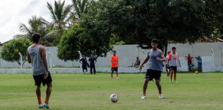 Jogadores do Remo treinam em Castanhal durante a pré-temporada