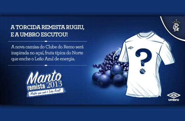 Umbro divulga o resultado da escolha da cor da nova camisa remista