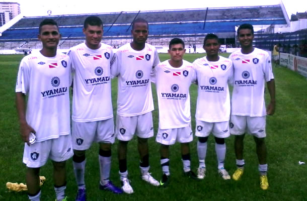 Remo Sub-20, com William, Gabriel, Guilherme, Marquinhos, Silvio e Rodrigo