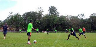 Jogadores remistas realizam atividade física