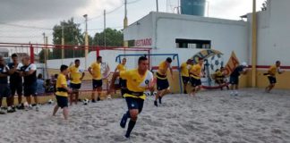 Jogadores remistas realizam atividade física