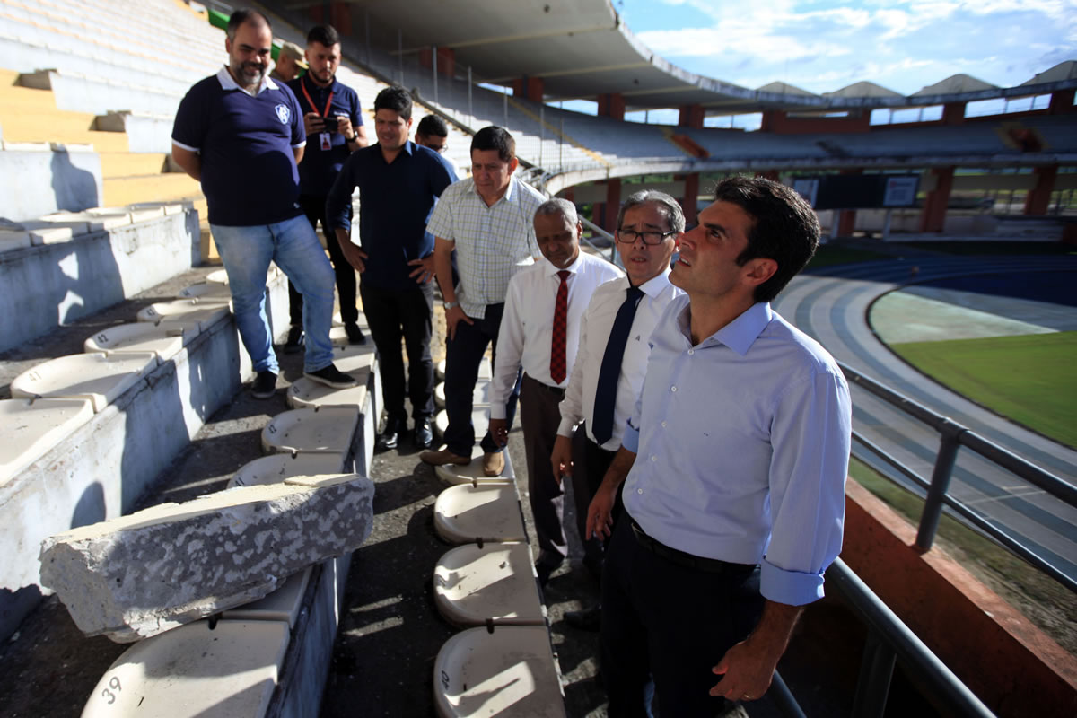Fábio Bentes acompanhou a visita do governador Helder Barbalho ao estádio Mangueirão
