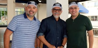 Rodrigo Salim (diretor do Nação Azul), Ricardo Rocha e Renan Bezerra (diretor de Marketing)