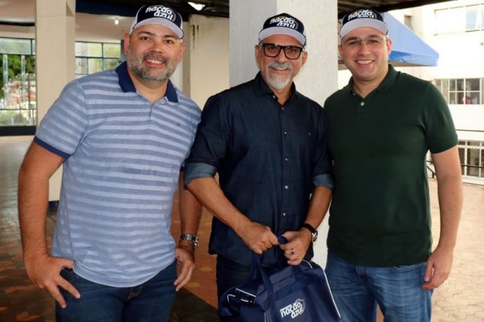 Rodrigo Salim (diretor do Nação Azul), Ricardo Rocha e Renan Bezerra (diretor de Marketing)
