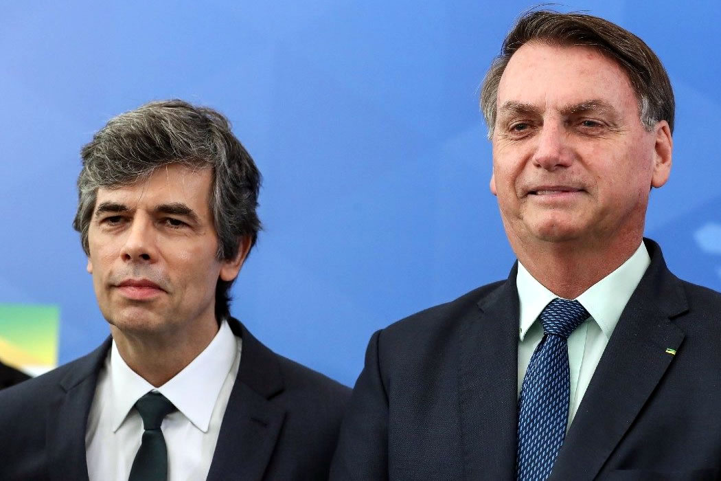 Nelson Teich e Jair Bolsonaro