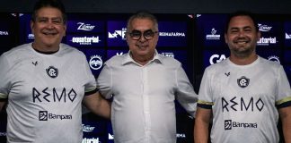 Antônio Carlos Teixeira, Sérgio Papellin e Glauber Gonçalves – Foto: Samara Miranda (Clube do Remo)