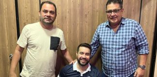 Glauber Gonçalves, Roberto Júnior e Antônio Carlos Teixeira (Tonhão) – Foto: Samara Miranda (Clube do Remo)