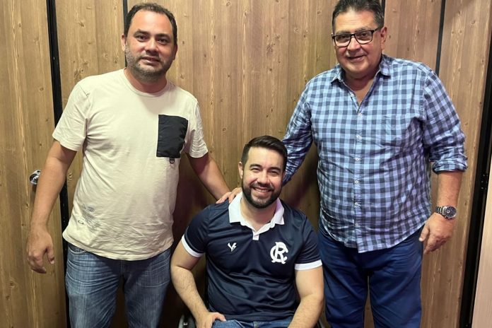 Glauber Gonçalves, Roberto Júnior e Antônio Carlos Teixeira (Tonhão) – Foto: Samara Miranda (Clube do Remo)