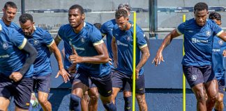 Jogadores remistas realizam atividade física – Foto: Samara Miranda (Clube do Remo)