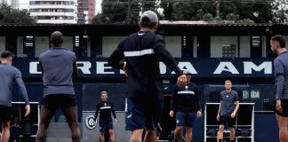 Jogadores remistas realizam atividade física – Foto: Samara Miranda (Clube do Remo)