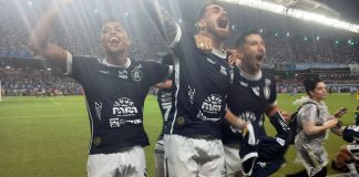 Remo 0×1 Paysandu, nos pênaltis: 6×5 (Pedro Rocha, Felipe Vizeu e Ivan Alvariño) – Foto: Lucas Neves