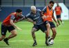 Tassano, Diego Hernandez e Nathan Camargo – Foto: Samara Miranda (Clube do Remo)