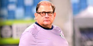 Guto valoriza elenco do Remo após 6ª vitória seguida e relata dificuldades dos atletas: “Extremamente desgastados” Cuiabá-MT 1×3 Remo (Guto Ferreira) – Foto: Francisco Alves