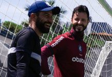 Marcelo Rangel é inspiração para o acesso do Leão Daniel Crizel e Marcelo Rangel – Foto: Samara Miranda (Clube do Remo)