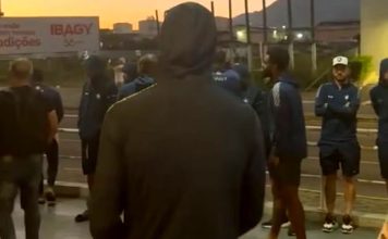 Delegação azulina precisou deixar o hotel após um incêndio em uma padaria – Foto: Reprodução (Clube do Remo)