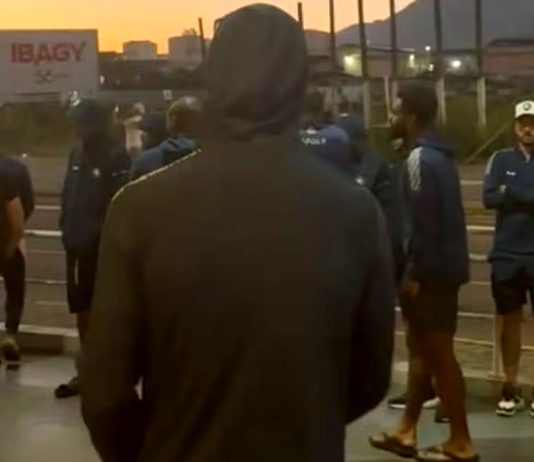 Delegação azulina precisou deixar o hotel após um incêndio em uma padaria – Foto: Reprodução (Clube do Remo)